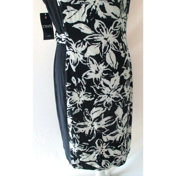 Chaps Women's Blue & White Floral Print Sleeveless Pull Over Dress Size Large - Picture 7 of 11